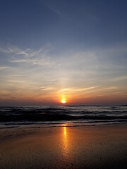 sunset on the beach