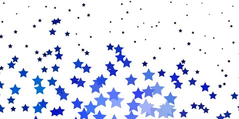 Dark Pink, Blue vector background with small and big stars. Blur decorative design in simple style with stars. Pattern for websites, landing pages.