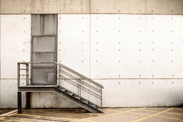 metal and concrete wall texture with ladder