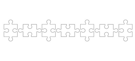 Puzzle Band Banner Hintergrund Weiß Leer