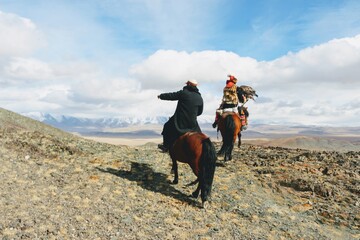 Steinadler von Adlerjäger, Mongolei