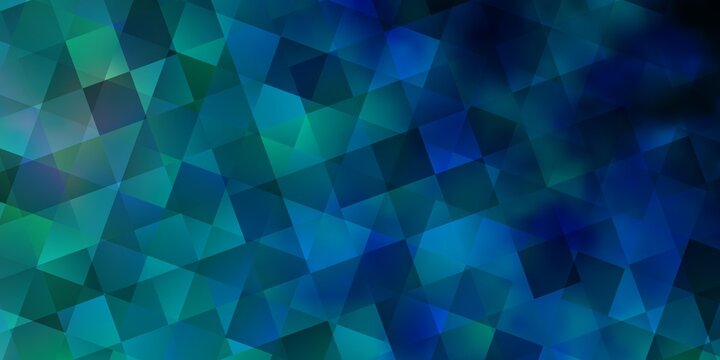 Light BLUE vector pattern with polygonal style with cubes.
