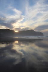 La simetría del atardecer