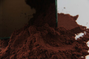 fresh and organic ground dry coffee