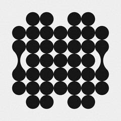 Abstract Cross Pattern Dots Logo generative computational art illustration