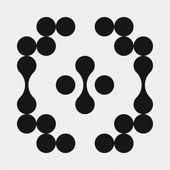 Abstract Cross Pattern Dots Logo generative computational art illustration