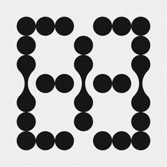 Abstract Cross Pattern Dots Logo generative computational art illustration