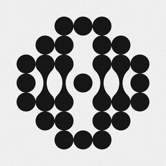 Abstract Cross Pattern Dots Logo generative computational art illustration