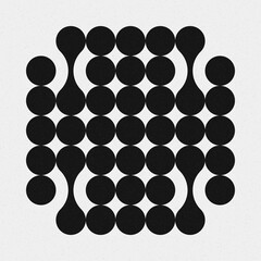Abstract Cross Pattern Dots Logo generative computational art illustration