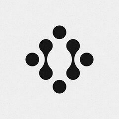 Abstract Cross Pattern Dots Logo generative computational art illustration