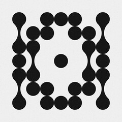 Abstract Cross Pattern Dots Logo generative computational art illustration