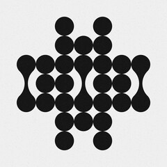 Abstract Cross Pattern Dots Logo generative computational art illustration