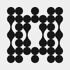 Abstract Cross Pattern Dots Logo generative computational art illustration