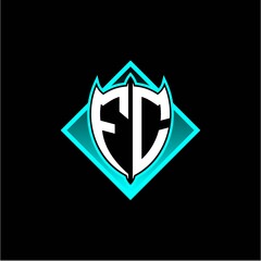 F C letter shield with square protection logo as a sweetener