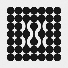 Abstract Cross Pattern Dots Logo generative computational art illustration