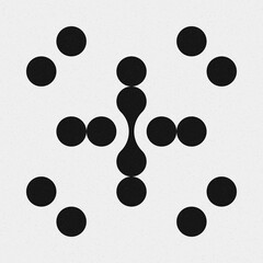 Abstract Cross Pattern Dots Logo generative computational art illustration