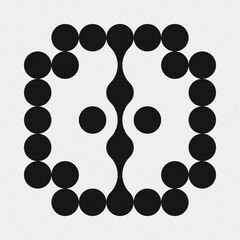 Abstract Cross Pattern Dots Logo generative computational art illustration