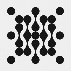 Abstract Cross Pattern Dots Logo generative computational art illustration