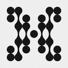 Abstract Cross Pattern Dots Logo generative computational art illustration