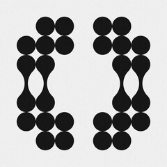 Abstract Cross Pattern Dots Logo generative computational art illustration