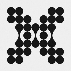 Abstract Cross Pattern Dots Logo generative computational art illustration
