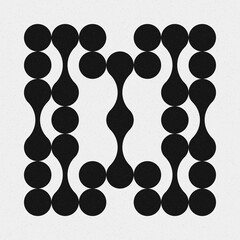 Abstract Cross Pattern Dots Logo generative computational art illustration