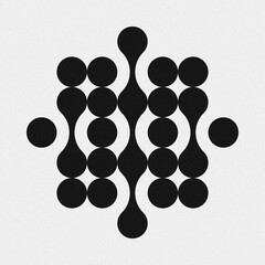 Abstract Cross Pattern Dots Logo generative computational art illustration