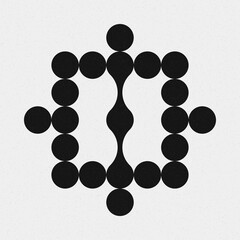 Abstract Cross Pattern Dots Logo generative computational art illustration