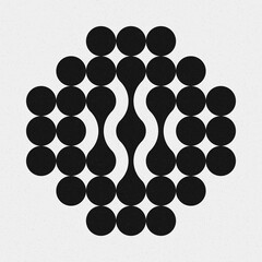 Abstract Cross Pattern Dots Logo generative computational art illustration