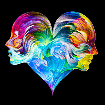 Colorful Heart abstraction.