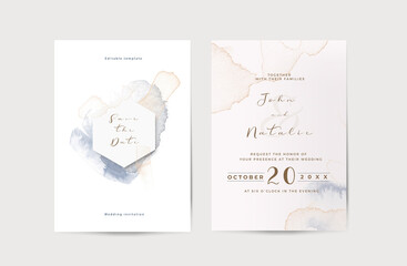 Elegant engagement wedding invitation template - obrazy, fototapety, plakaty