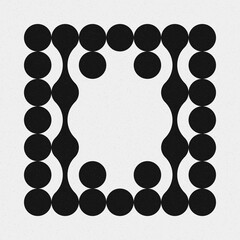 Abstract Cross Pattern Dots Logo generative computational art illustration