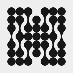 Abstract Cross Pattern Dots Logo generative computational art illustration