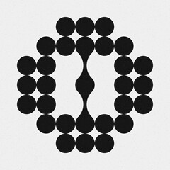 Abstract Cross Pattern Dots Logo generative computational art illustration