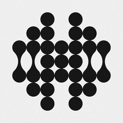 Abstract Cross Pattern Dots Logo generative computational art illustration