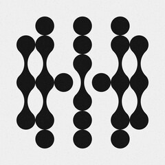 Abstract Cross Pattern Dots Logo generative computational art illustration