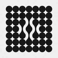 Abstract Cross Pattern Dots Logo generative computational art illustration