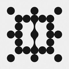 Abstract Cross Pattern Dots Logo generative computational art illustration