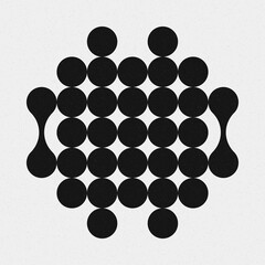 Abstract Cross Pattern Dots Logo generative computational art illustration