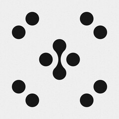 Abstract Cross Pattern Dots Logo generative computational art illustration