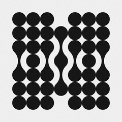 Abstract Cross Pattern Dots Logo generative computational art illustration