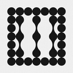 Abstract Cross Pattern Dots Logo generative computational art illustration