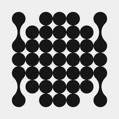 Abstract Cross Pattern Dots Logo generative computational art illustration