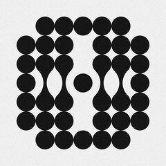 Abstract Cross Pattern Dots Logo generative computational art illustration