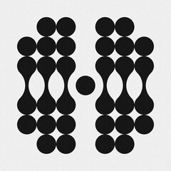 Abstract Cross Pattern Dots Logo generative computational art illustration