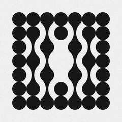 Abstract Cross Pattern Dots Logo generative computational art illustration