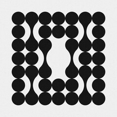 Abstract Cross Pattern Dots Logo generative computational art illustration