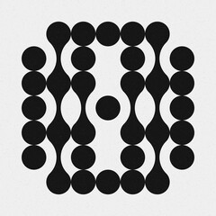 Abstract Cross Pattern Dots Logo generative computational art illustration