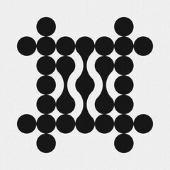 Abstract Cross Pattern Dots Logo generative computational art illustration