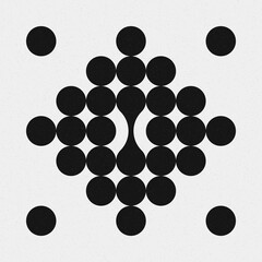 Abstract Cross Pattern Dots Logo generative computational art illustration